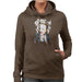 Sidney Maurer Original Portrait Of Miley Cyrus Biting Collar Womens Hooded Sweatshirt - Womens Hooded Sweatshirt