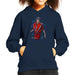 Sidney Maurer Original Portrait Of Michael Jackson Thriller Kids Hooded Sweatshirt - X-Small (3-4 yrs) / Navy Blue - Kids Boys Hooded