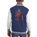 Sidney Maurer Original Portrait Of Michael Jackson Thriller Kids Varsity Jacket - X-Small (3-4 yrs) / Navy/White - Kids Boys Varsity Jacket