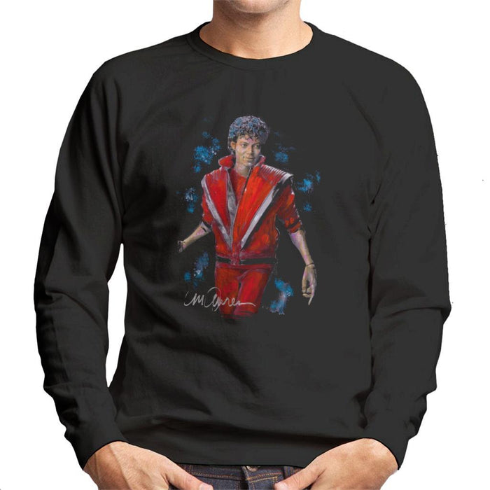Sidney Maurer Original Portrait Of Michael Jackson Thriller Mens Sweatshirt - Mens Sweatshirt
