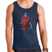 Sidney Maurer Original Portrait Of Michael Jackson Thriller Mens Vest - Small / Navy Blue - Mens Vest