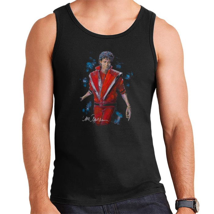 Sidney Maurer Original Portrait Of Michael Jackson Thriller Mens Vest - Mens Vest