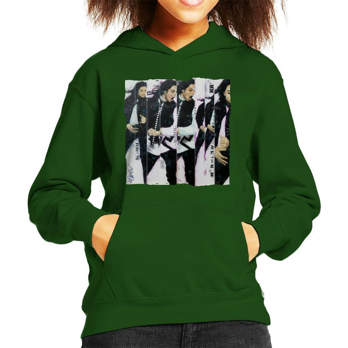 Sidney Maurer Original Portrait Of Michael Jackson 90s Kids Hooded Sweatshirt - Kids Boys Hooded Sweatshirt