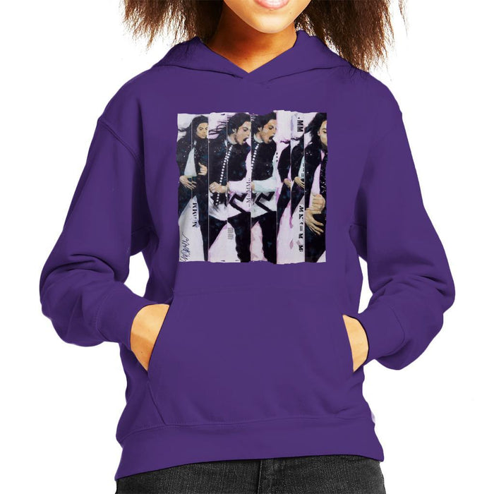 Sidney Maurer Original Portrait Of Michael Jackson 90s Kids Hooded Sweatshirt - Kids Boys Hooded Sweatshirt