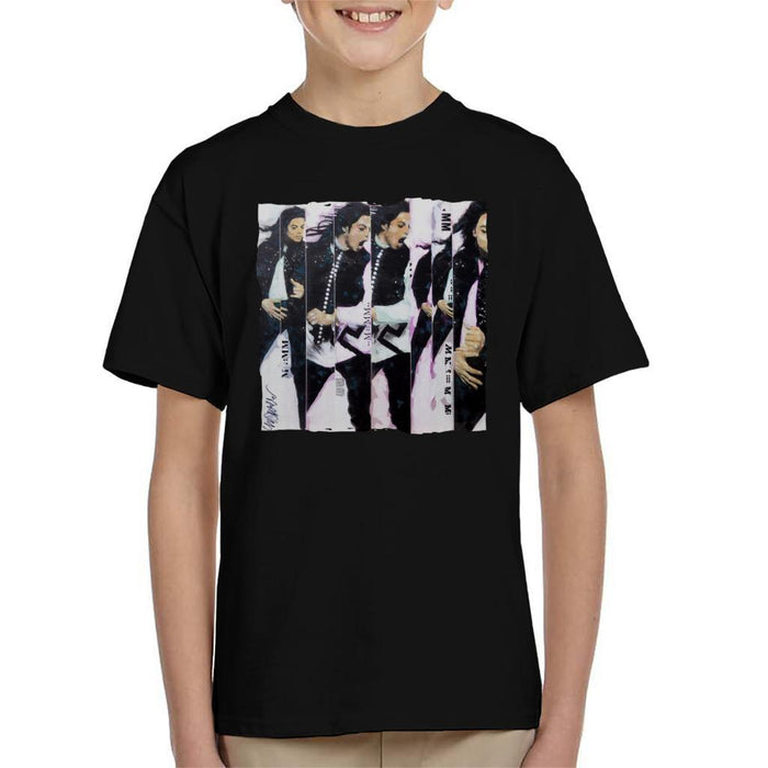 Sidney Maurer Original Portrait Of Michael Jackson 90s Kids T-Shirt - Kids Boys T-Shirt