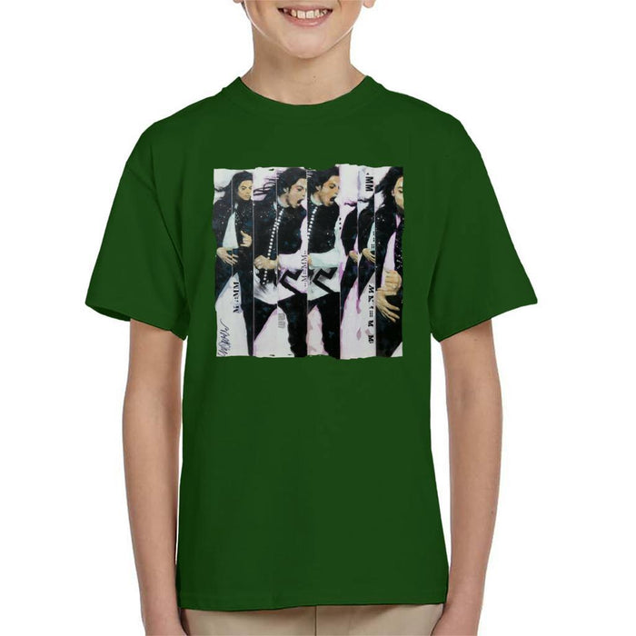 Sidney Maurer Original Portrait Of Michael Jackson 90s Kids T-Shirt - Kids Boys T-Shirt