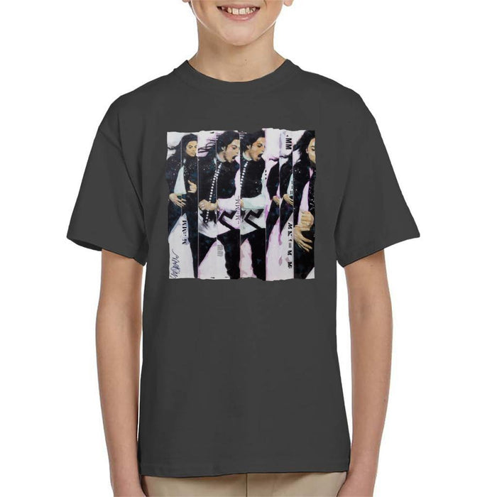 Sidney Maurer Original Portrait Of Michael Jackson 90s Kids T-Shirt - Kids Boys T-Shirt