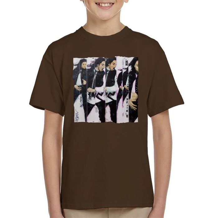 Sidney Maurer Original Portrait Of Michael Jackson 90s Kids T-Shirt - Kids Boys T-Shirt