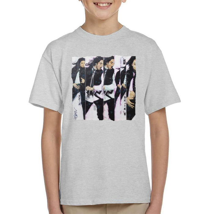 Sidney Maurer Original Portrait Of Michael Jackson 90s Kids T-Shirt - Kids Boys T-Shirt
