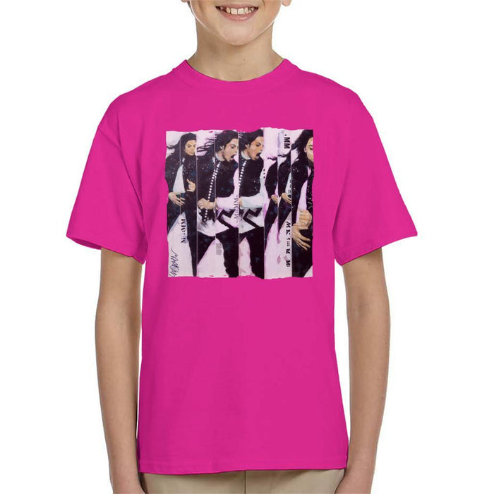 Sidney Maurer Original Portrait Of Michael Jackson 90s Kids T-Shirt - Kids Boys T-Shirt