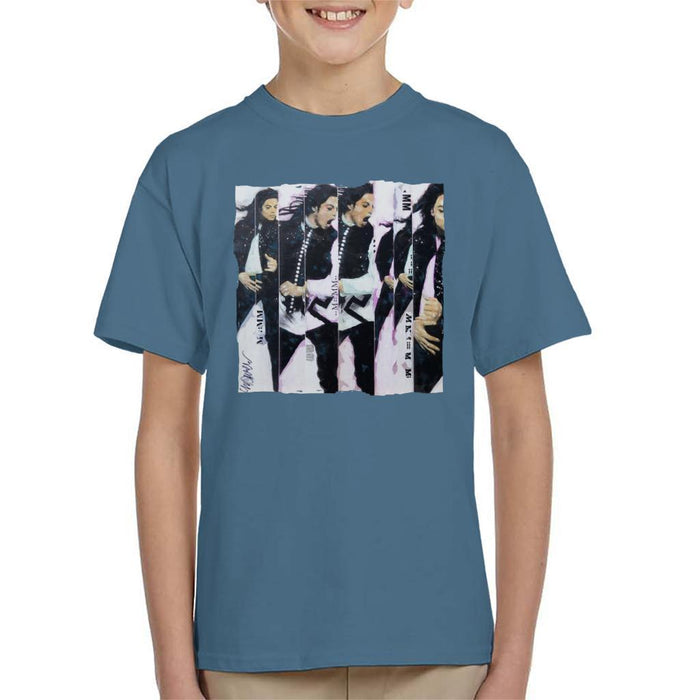 Sidney Maurer Original Portrait Of Michael Jackson 90s Kids T-Shirt - Kids Boys T-Shirt