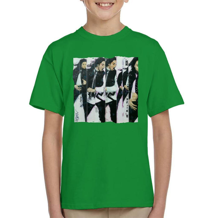 Sidney Maurer Original Portrait Of Michael Jackson 90s Kids T-Shirt - Kids Boys T-Shirt