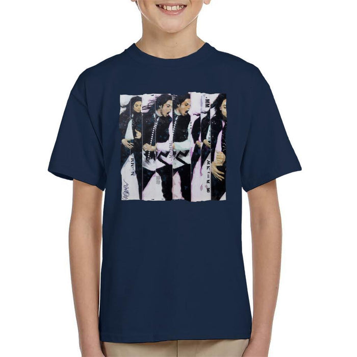 Sidney Maurer Original Portrait Of Michael Jackson 90s Kids T-Shirt - Kids Boys T-Shirt