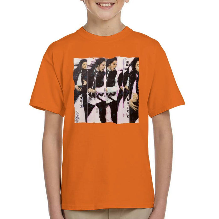 Sidney Maurer Original Portrait Of Michael Jackson 90s Kids T-Shirt - Kids Boys T-Shirt