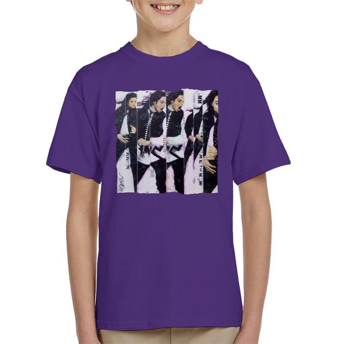 Sidney Maurer Original Portrait Of Michael Jackson 90s Kids T-Shirt - Kids Boys T-Shirt