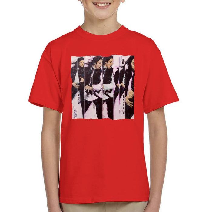 Sidney Maurer Original Portrait Of Michael Jackson 90s Kids T-Shirt - Kids Boys T-Shirt