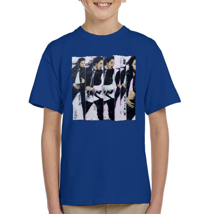 Sidney Maurer Original Portrait Of Michael Jackson 90s Kids T-Shirt - Kids Boys T-Shirt