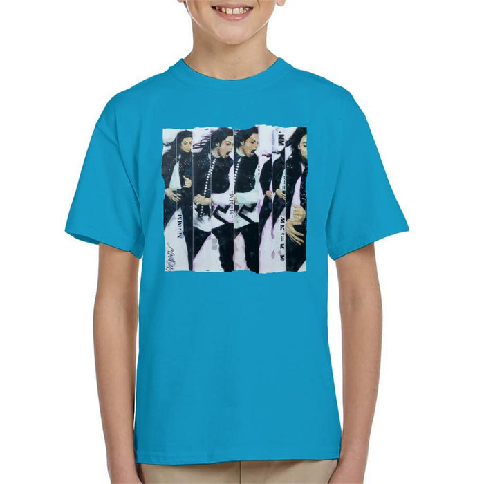 Sidney Maurer Original Portrait Of Michael Jackson 90s Kids T-Shirt - Kids Boys T-Shirt