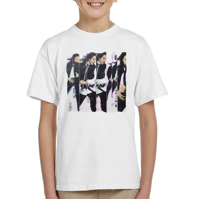 Sidney Maurer Original Portrait Of Michael Jackson 90s Kids T-Shirt - Kids Boys T-Shirt