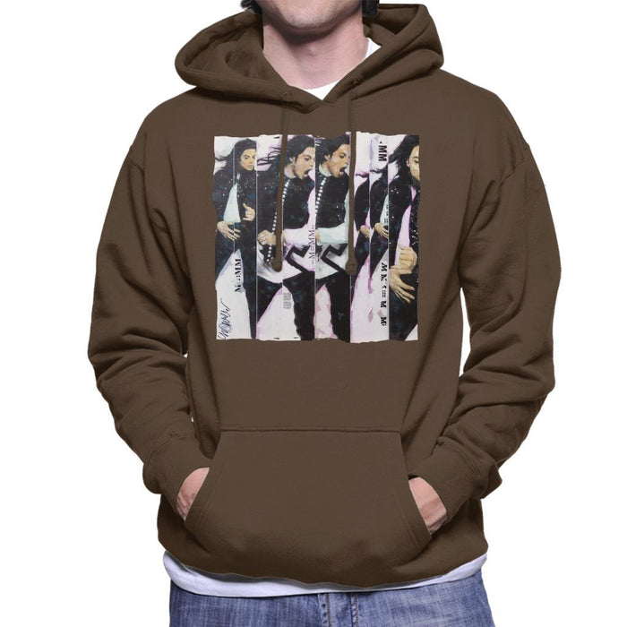 Sidney Maurer Original Portrait Of Michael Jackson 90s Mens Hooded Sweatshirt - Mens Hooded Sweatshirt
