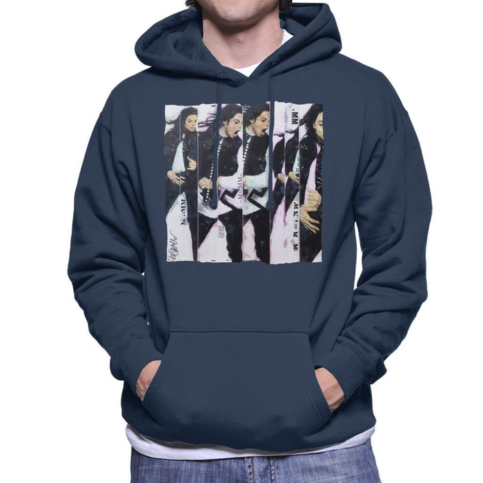 Sidney Maurer Original Portrait Of Michael Jackson 90s Mens Hooded Sweatshirt - Mens Hooded Sweatshirt