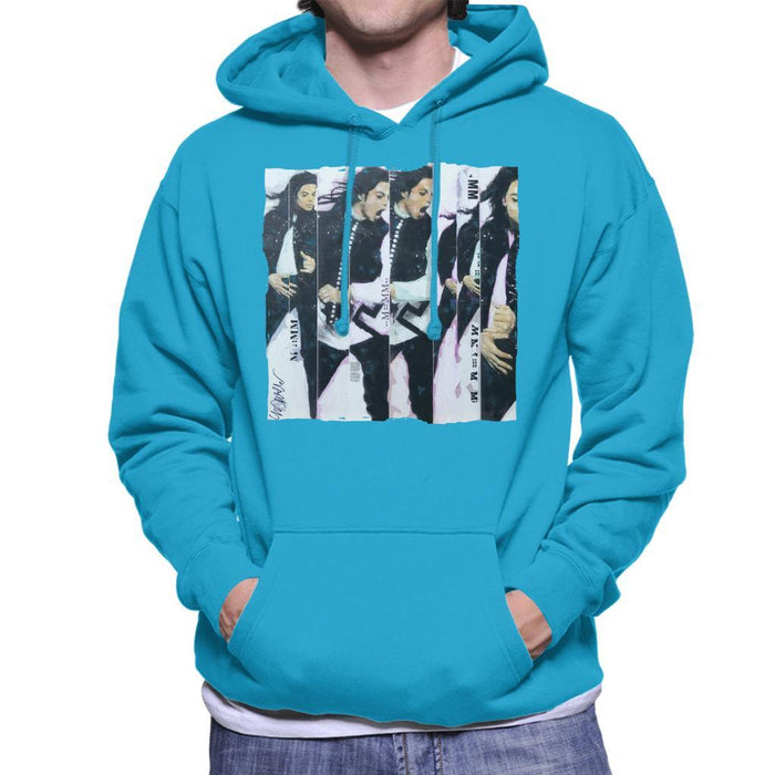 Sidney Maurer Original Portrait Of Michael Jackson 90s Mens Hooded Sweatshirt - Mens Hooded Sweatshirt