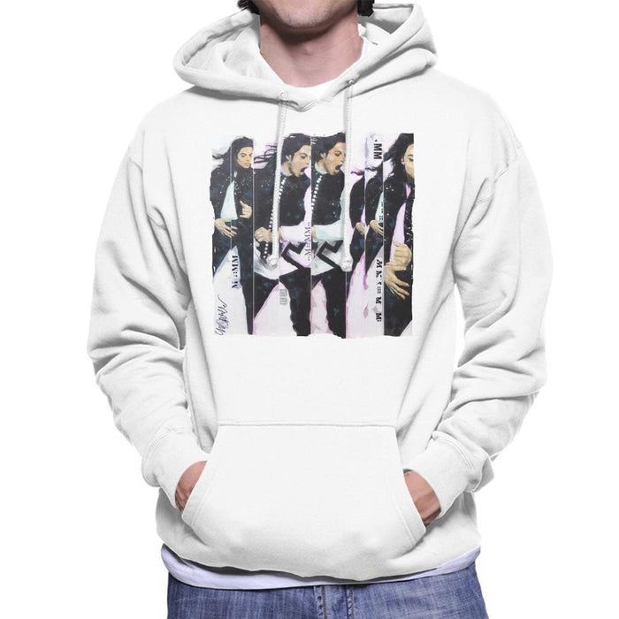 Sidney Maurer Original Portrait Of Michael Jackson 90s Mens Hooded Sweatshirt - Mens Hooded Sweatshirt