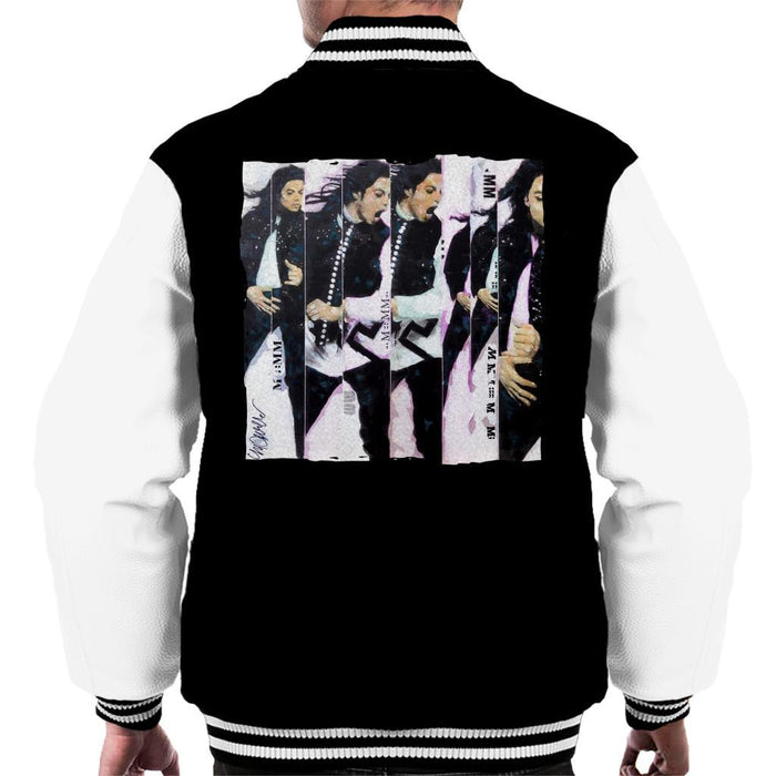 Sidney Maurer Original Portrait Of Michael Jackson 90s Mens Varsity Jacket - Mens Varsity Jacket