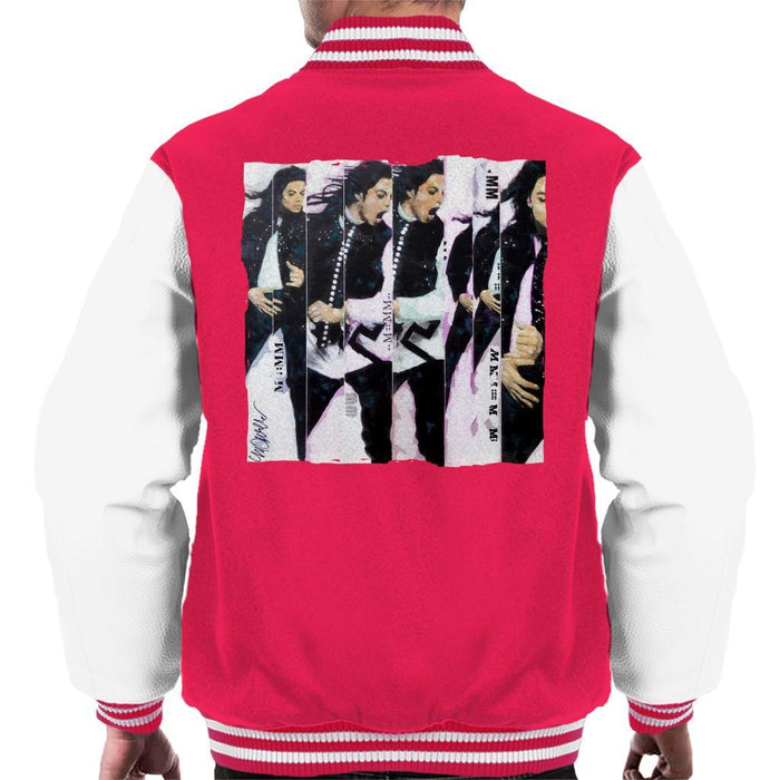 Sidney Maurer Original Portrait Of Michael Jackson 90s Mens Varsity Jacket - Mens Varsity Jacket