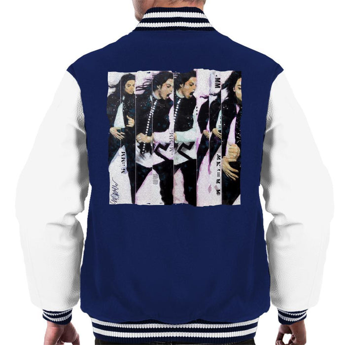 Sidney Maurer Original Portrait Of Michael Jackson 90s Mens Varsity Jacket - Mens Varsity Jacket