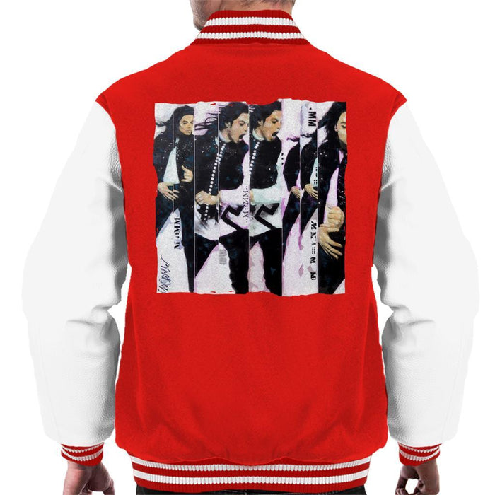 Sidney Maurer Original Portrait Of Michael Jackson 90s Mens Varsity Jacket - Mens Varsity Jacket