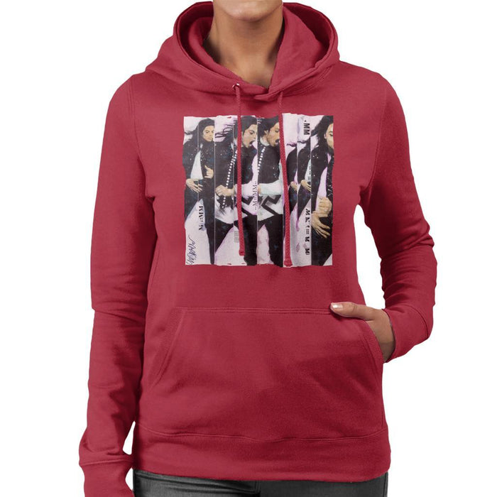Sidney Maurer Original Portrait Of Michael Jackson 90s Womens Hooded Sweatshirt - Womens Hooded Sweatshirt