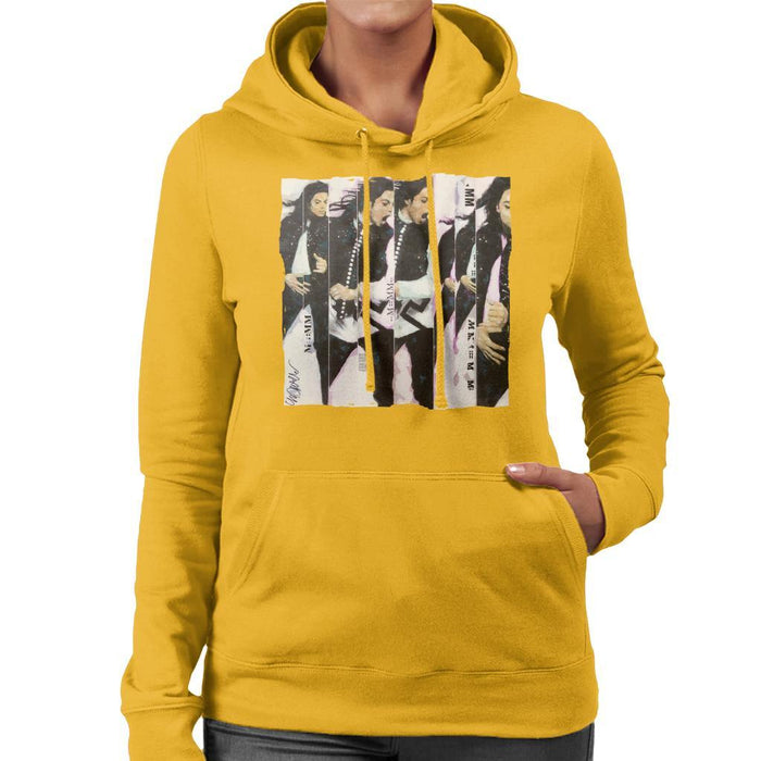 Sidney Maurer Original Portrait Of Michael Jackson 90s Womens Hooded Sweatshirt - Womens Hooded Sweatshirt