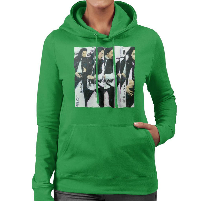 Sidney Maurer Original Portrait Of Michael Jackson 90s Womens Hooded Sweatshirt - Womens Hooded Sweatshirt
