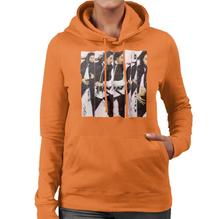 Sidney Maurer Original Portrait Of Michael Jackson 90s Womens Hooded Sweatshirt - Womens Hooded Sweatshirt