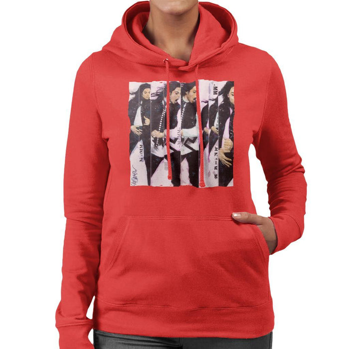 Sidney Maurer Original Portrait Of Michael Jackson 90s Womens Hooded Sweatshirt - Womens Hooded Sweatshirt