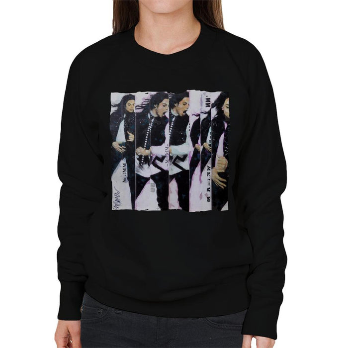 Sidney Maurer Original Portrait Of Michael Jackson 90s Womens Sweatshirt - Womens Sweatshirt