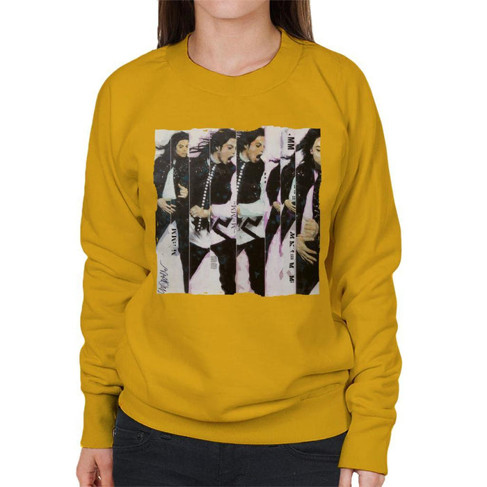 Sidney Maurer Original Portrait Of Michael Jackson 90s Womens Sweatshirt - Womens Sweatshirt