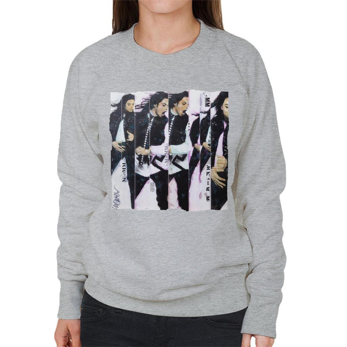 Sidney Maurer Original Portrait Of Michael Jackson 90s Womens Sweatshirt - Womens Sweatshirt
