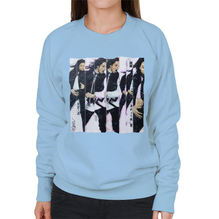 Sidney Maurer Original Portrait Of Michael Jackson 90s Womens Sweatshirt - Womens Sweatshirt