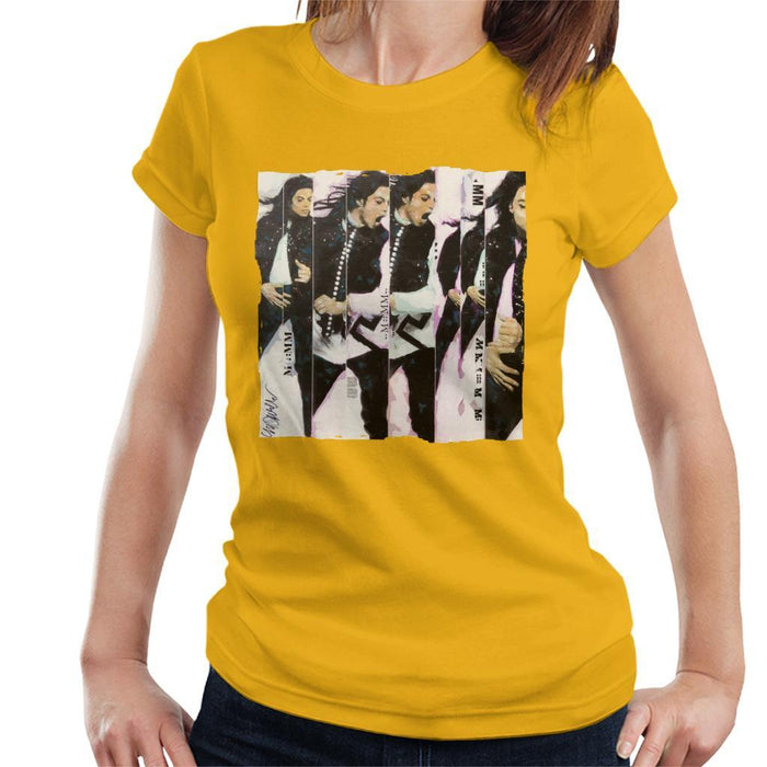 Sidney Maurer Original Portrait Of Michael Jackson 90s Womens T-Shirt - Womens T-Shirt