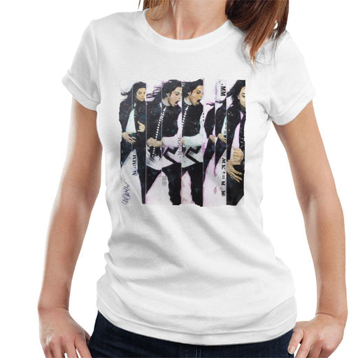 Sidney Maurer Original Portrait Of Michael Jackson 90s Womens T-Shirt - Womens T-Shirt
