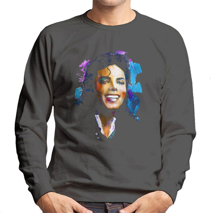 Sidney Maurer Original Portrait Of Michael Jackson Smile Mens Sweatshirt - Mens Sweatshirt