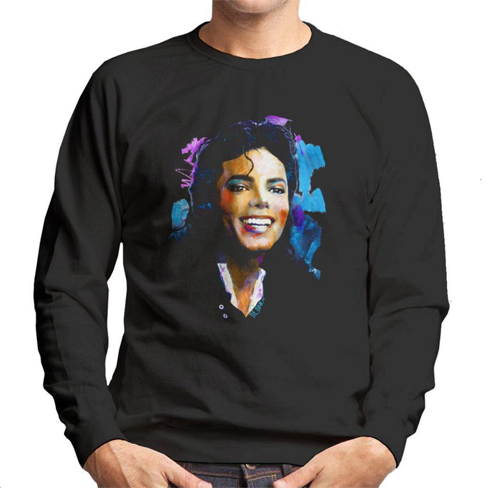 Sidney Maurer Original Portrait Of Michael Jackson Smile Mens Sweatshirt - Mens Sweatshirt