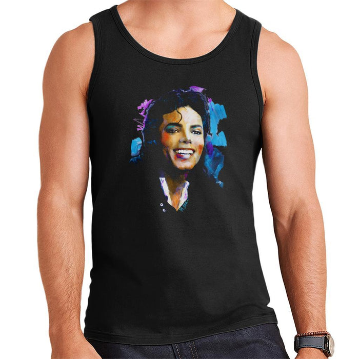 Sidney Maurer Original Portrait Of Michael Jackson Smile Mens Vest - Mens Vest
