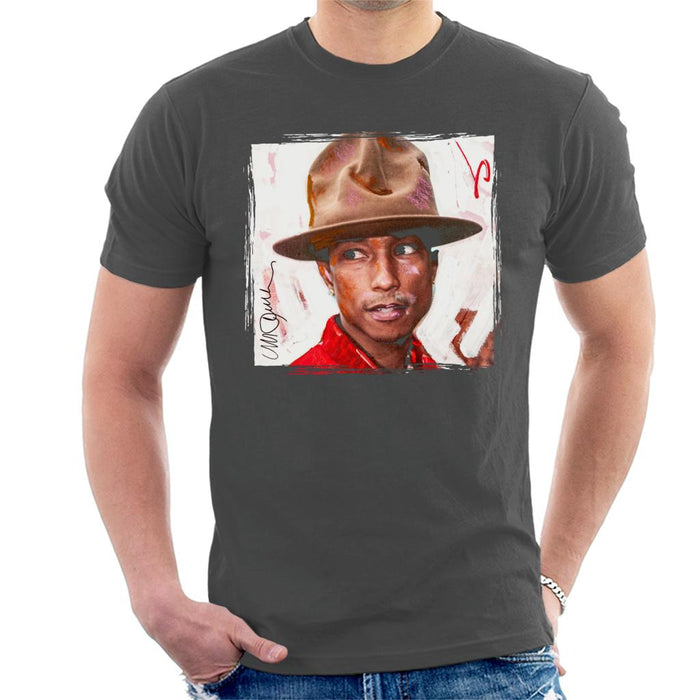 Sidney Maurer Original Portrait Of Pharrel Williams The Hat Men's T-Shirt