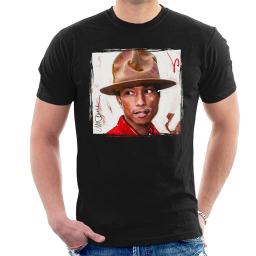 Sidney Maurer Original Portrait Of Pharrel Williams The Hat Men's T-Shirt