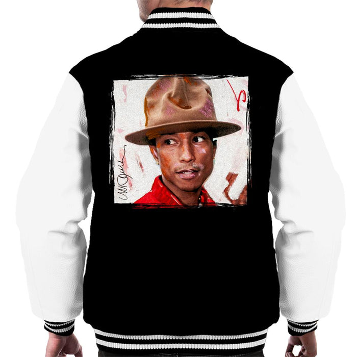 Sidney Maurer Original Portrait Of Pharrel Williams The Hat Men's Varsity Jacket