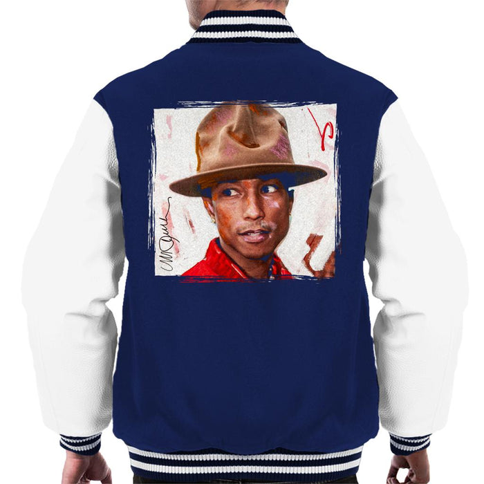 Sidney Maurer Original Portrait Of Pharrel Williams The Hat Men's Varsity Jacket