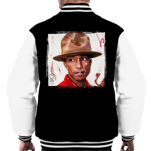 Sidney Maurer Original Portrait Of Pharrel Williams The Hat Men's Varsity Jacket